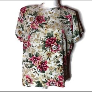 Impressions Floral Blouse, NWOT, Large